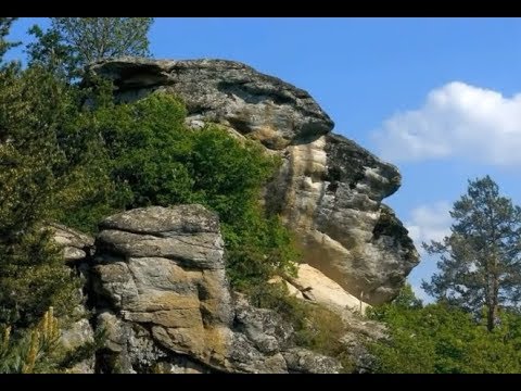 Giant rock formation of a man's face