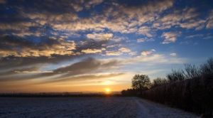 Winter skies over Deva Gardens